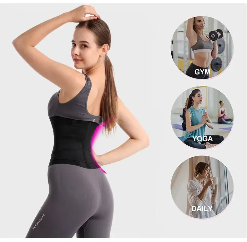 GleamGlow Triple Wrap Waist Trainer Belt