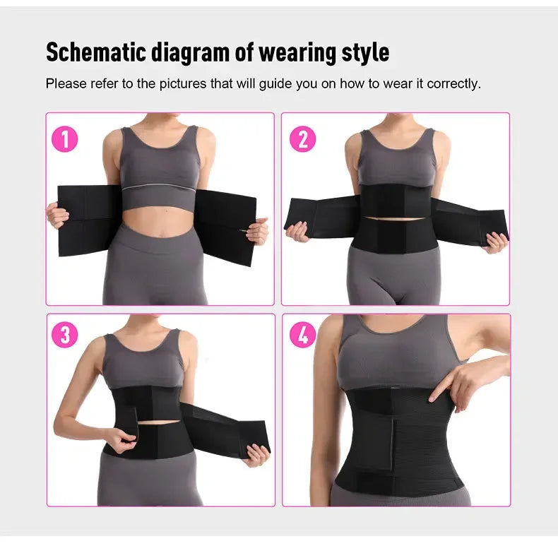GleamGlow Triple Wrap Waist Trainer Belt